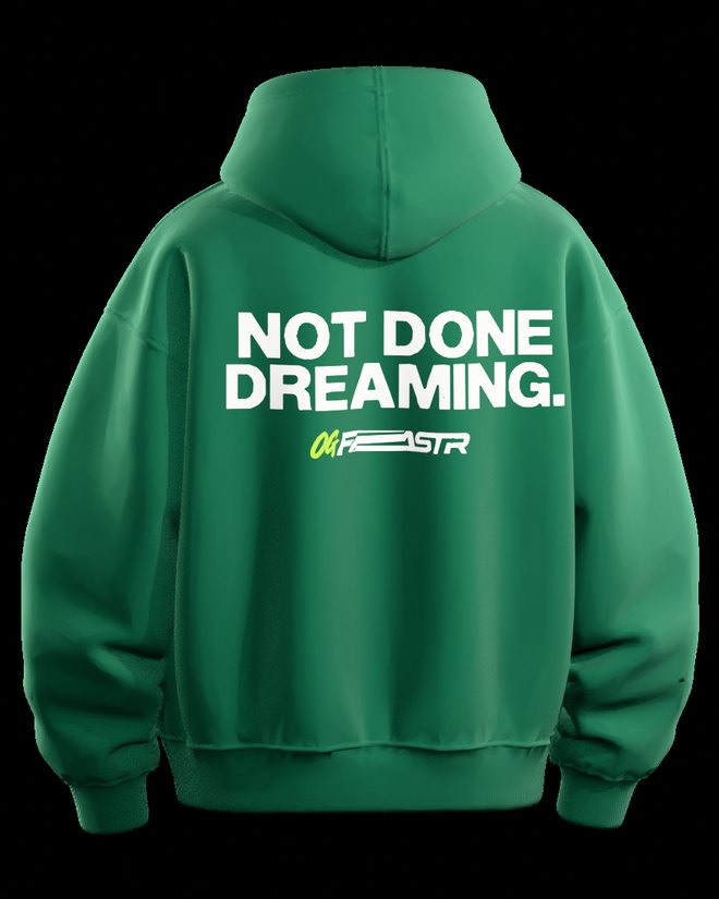 Graphic Hoodie in Emerald Green